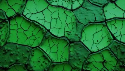 cracked earth with organic green texture and abstract vein ike patterns for nature inspired background and surreal design

