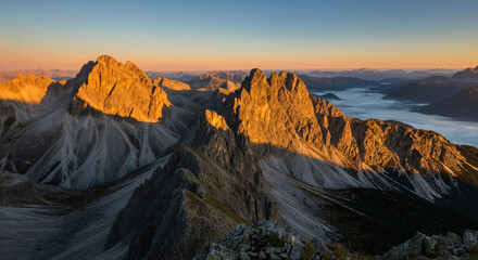 mountain landscape at sunrise