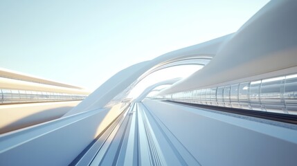 Obraz premium Futuristic Architecture with Smooth Lines and Bright Atmosphere