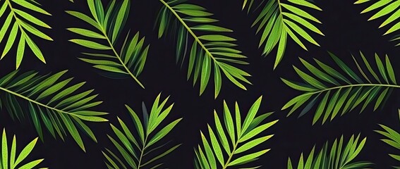 Tropical Palm Leaf Pattern (4)