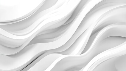Obraz premium Abstract white wavy forms