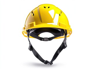 Naklejka premium Safety hard hat, bright yellow, protective headgear