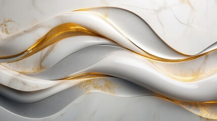 Elegant abstract composition featuring flowing curves and luxurious textures