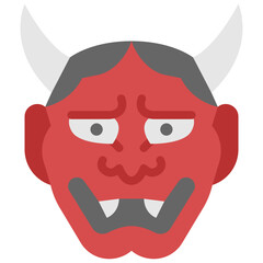 hannya flat icon