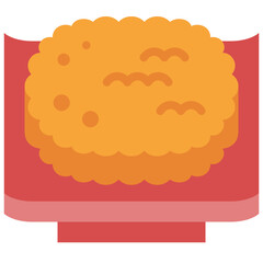 tonkatsu flat icon