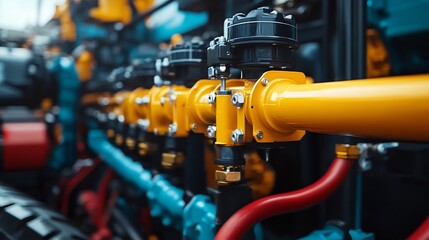 Obraz premium Engine System Detail
