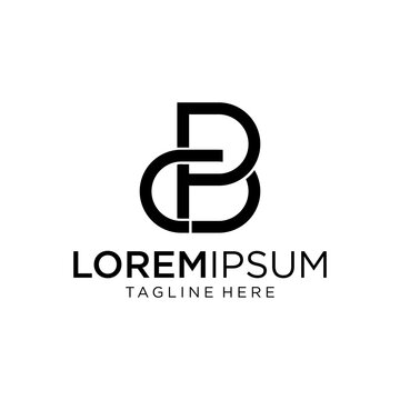 symbol at letter bpc or pcb modern logo