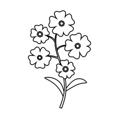 Spring flower icon vector. Flower illustration sign. Garden symbol. Greenhouse logo.