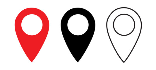 Map pointer pin isolated Vector Illustration.