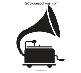 Retro gramophone icon