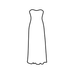 Dress icon vector. frock illustration sign. Fashion symbol or logo.