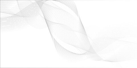 Abstract wave blend lines on transparent background. Design for banner, wallpaper, background and many more. Undulate Grey Wave Swirl, frequency sound wave, twisted curve lines with blend effect.	