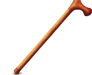 Crutch vector illustration, isolated on white