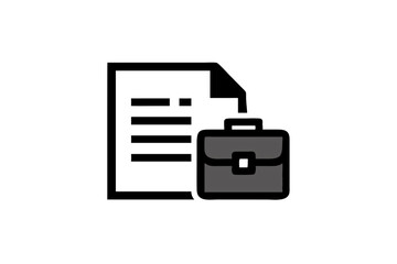 Fototapeta premium Document icon for business, isolated on a transparent background