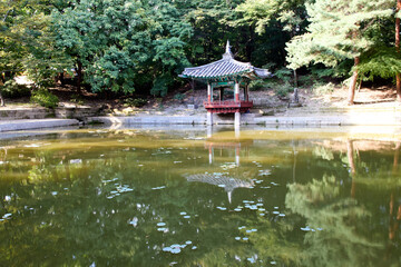 Changdeokgung Palace and Secret Garden (Huwon), UNESCO Heritage Site, Seoul, Korea, Geunjeongjeon Hall in Gyeongbokgung Palace,  South Korea, 한국 서울 경복궁 근정전 정면 사진 서울 창덕궁 인정전과 후원 (비원) 유네스코 세계문화유산