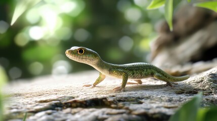 Fototapeta premium Reptiles like snakes and lizards blend perfectly with their environment