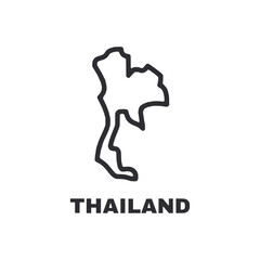A map of Thailand is shown in black and white