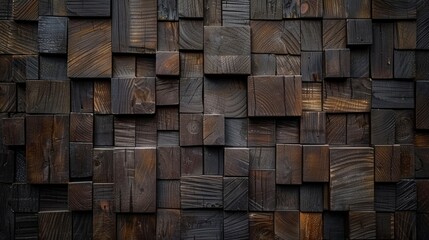 Fototapeta premium Textured wooden blocks in various shades