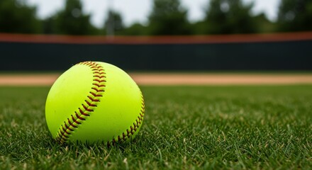 Outdoor sports ball on grassy field