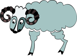 ram cartoon vector drawing