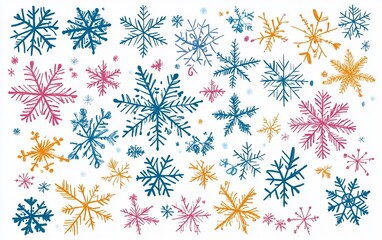 Many color flakes and white spaces are shown