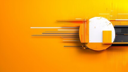 Vibrant Yellow Splendor - A Bold Abstract Artistic Expression