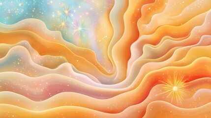 Cosmic Dreams: Yellow Abstract Artistic Inspiration