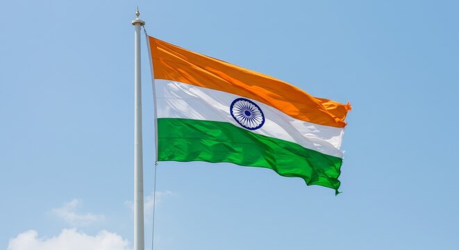 Blurred indian flag image