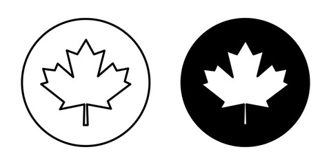 Canada leaf flag icon simple design