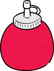 Illustration of ketchup bottle

