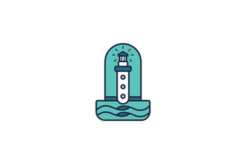 Logo design of a vintage-style lighthouse, often with classic detailing, nautical elements, and a timeless, coastal aesthetic.

