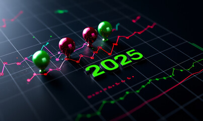 a minimalist 3d scatter plot showing potential investment opportunities fo