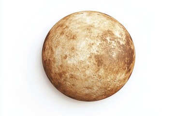 Fototapeta premium Mysterious Celestial Body: A photorealistic, detailed view of a textured celestial body, evoking a sense of mystery and wonder, perfect for projects related to space and exploration.