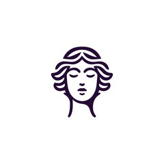 Beautiful Athena Lady Logo