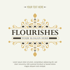 Vintage business design monogram logo 