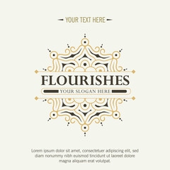 Vintage business design monogram logo 