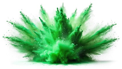 Green Powder Explosion Background - Energy Nature Growth Design