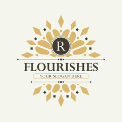 Fototapeta premium Vintage business design monogram logo 