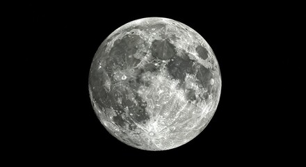 Naklejka premium Full moon night sky