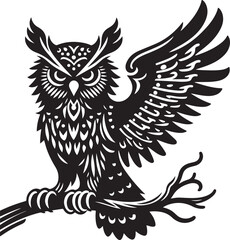 Obraz premium Silhouette owl4.eps