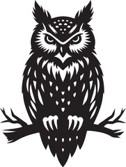 Obraz premium Silhouette owl6.eps