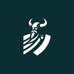 Viking man logo