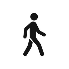 Walking vector icon illustration
