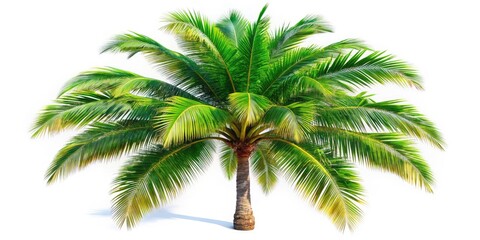 Isolated Palm Tree Aerial View, High-Resolution Stock Photo, Clipping Path, Tropical Plant,  Overhead Shot, Summer Vacation,  Palm Tree Background, Nature Photography