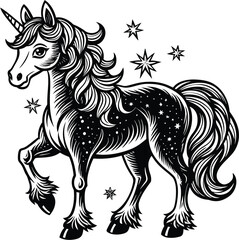 vector unicorn illustration
