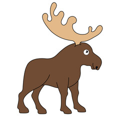 funny cartoon elk