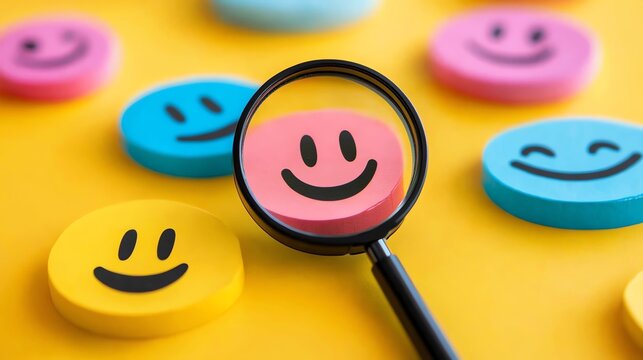 Joyful Smiley Faces: A Cheerful Magnified Close-up