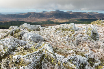 Cold frosty morning on Corserine, Galloway Hills, Dumfries & Galloway, Scotland