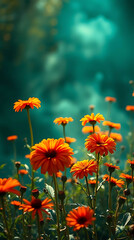 Obraz premium beautiful natural floral background, different kind of floral, created by generative ai