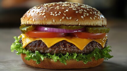 hamburger on a plate